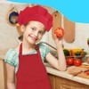 TOPWAYS Kids Cooking Apron and Hat Set 6 Pack, Kids