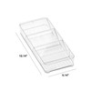 Small Shallow Tray with Angled Dividers Clear - madesmart