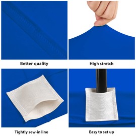 BDDC Table Covers for 4 Foot Tables, Spandex Table Covers 4ft, Royal Blue Table Cloths Rectangle 4ft for Events, Wedding, Banquets & Parties