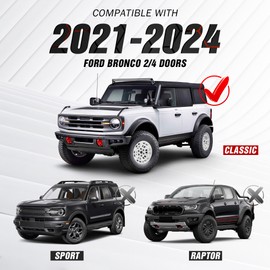 YZONA for Ford Bronco Front Skid Plate Steel Bumper Cover Compatible with Ford Bronco 2021 2022 2023 2024 2025 2 Door & 4 Doors, Bolt-on Lower Guard Plate Off-Road Engine Protection