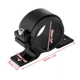 Fuel Pump Mounting Brackeit,Aluminum Alloy 50mm Car Fuel Pump Mounting Bracket Single Filter Clamp Cradle (Black)