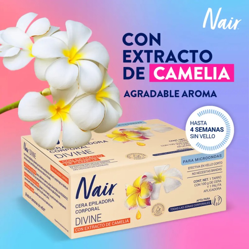 Nair Cera Depiladora Divine Corporal Tarro 100 Marca Probada Por