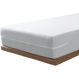 Cotton Mattress Cover Full Encasement with Zipper Terry Top - Soft & Breathable Non Waterproof Mattress Protector Anti-Dust Smooth Fit Hypoallergenic