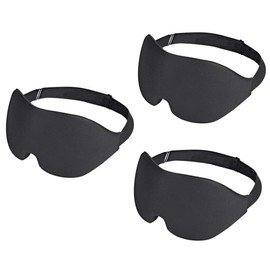 Baluue 3pcs Sleep Mask Para Ojo Eye Mask Airplane Eye Cover Eyevacs Sleep Blindfold Sleeping Eye Shade Play Eye Blind Sleeping Eye Shield Mask for Sleeping Eyeshade Memory Foam Black