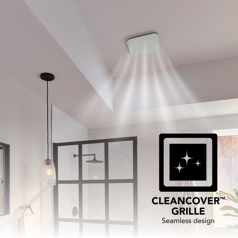 Broan-NuTone AER80K Roomside CleanCover Bathroom Ventilation Exhaust Fan, 80 CFM,