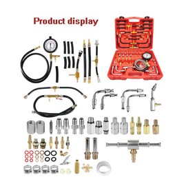 Zkaybb TU-443 Fuel Injection Pressure Tester Kit 0-140 PSI Pro Auto Fuel Pressure Gauge for Fits Most Cars and Trucks