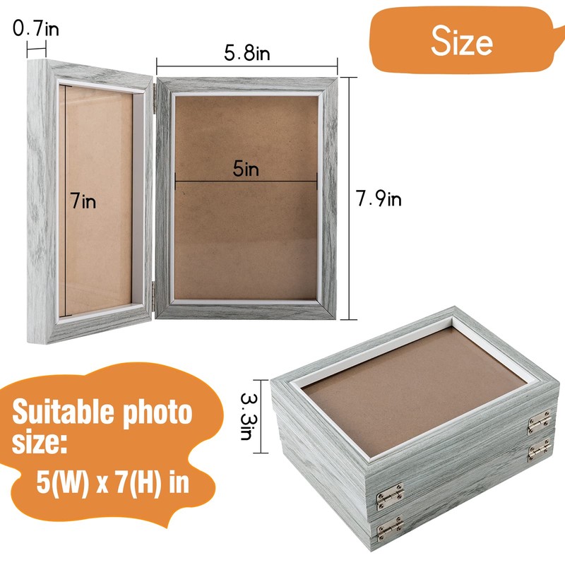 Biggun 5x7in 5 Folding Accordion Picture Frame - Foldable Hinged