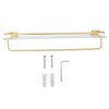 50cm Shower Caddy Wall Mount Shelf with Towel Hanger Acrylic