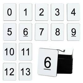 Plastic Numbered Tags Number Disc Number Token Rectangle (0-100, White)