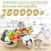 WEPSEN Hand Mixer Electric Mixing Bowls Set, 5 Speeds Handheld