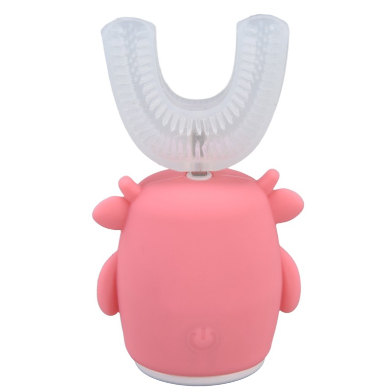 Kids U Shaped Toothbrush Pink Cartoon Electric 360° Tooth Rush