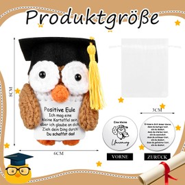 Otuuz Positive Owl Doll and Small Hug Lucky Charm You Create The Gift Creative Knitting Wool Owl Doll Exam Lucky Charm Pocket Hug Courage Cheer Get Well Gift