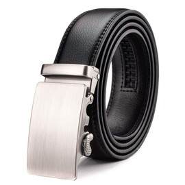 X Xhtang Men's Ratchet Belt Genuine Leather Slide Belts Adjustable