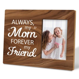 Mother's Day Gift for Best Mom, Mom Birthday Gift Idea, Mom Photo Frame Gift for Best Friend Mom, Always My Mom Forever My Friend 8x10 Photo Frame Wall Art Tabletop, Display Pictures 4 * 6 inches