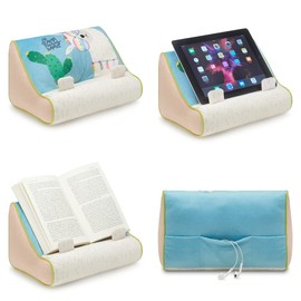 Gifts for Readers & Writers Book Couch iPad Stand | Cushioned Tablet Stand & Book Holder| Reading Pillow for Bed Time | Tablet Lap Rest Cushion | A Fun Gift for Book Lovers