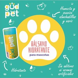 GUDPET Bálsamo Hidratante Natural para Perros y Gatos 50g | 100% Vegano, No Tóxico | Cera de Abeja, Aceite de Coco, Karité y Almendras | Resequedad, Nariz, Almohadillas y Callosidades