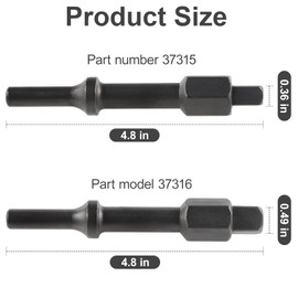 SUKABU 32029 Pneumatic Bolt Breaker Set - 3/8" & 1/2" Shake 'n Break Air Hammer Adapters for Bolts/Nuts - Includes 37315 & 37316 Bits - Works with Impact Sockets