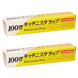 KitchenNista Kitchen Wrap, Household Wrap, Made in Japan, Clear, Approx. 8.7 inches (22 cm x 100 m), Set of 2