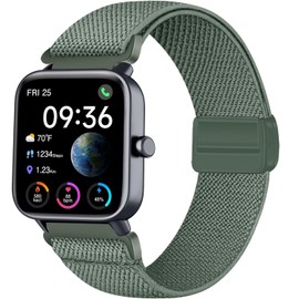 VELULYX Nylon Magnetic Band Compatible Veryfit Smart Watch IDW19/IDW13/IDW16/IDW18, 22MM Band Elastic for Gloryfit P66/P66D/P72/P95, TUYOM LW36, H1/D1,T50S, Y6, YB54, G39, AGPTE LW11