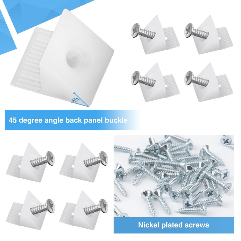 VFANDV Back Wall Connector, Cabinet Back Wall Mounting, Plastic Back