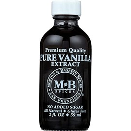 Morton & Bassett Pure Vanilla Extract, 2 fl oz – Non-GMO, Salt-Free, Ideal for Baking & Desserts