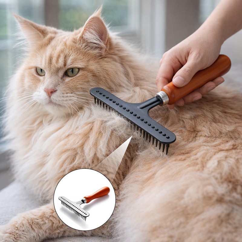 Carpet Pile Brush, Dual-Use Carpet Rake and Pet Undercoat Rake