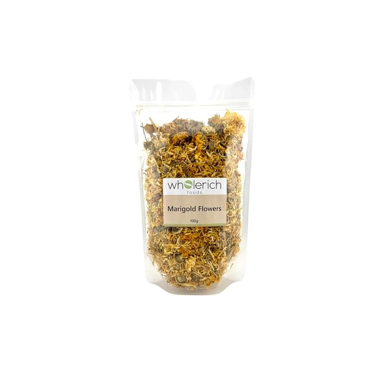 Marigold Flowers (Calendula) 100g - Wholerich Foods