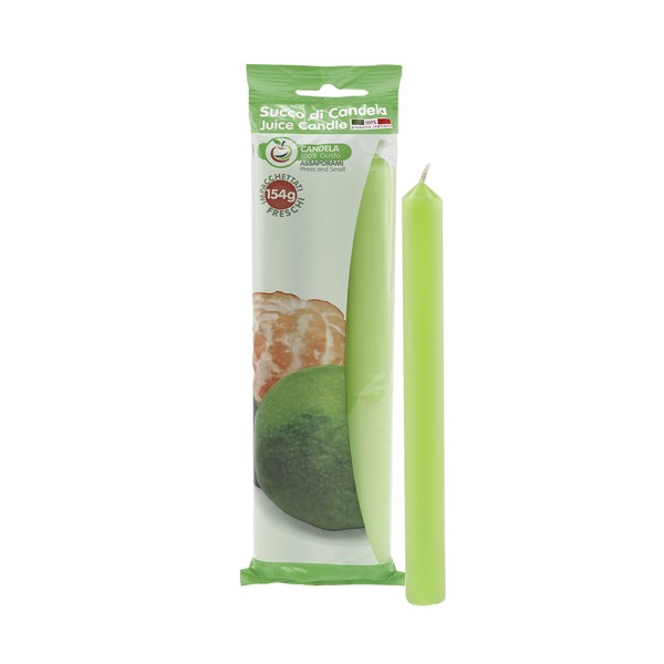 Cereria di Giorgio Juice Scented Candles with Fruit, Wax, Green, 1.7 x 1.8 x 20 cm, 3 Units