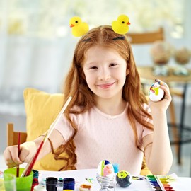 Tmtains Hair Clip, 12pcs Cute Duck Hairpins, Small Hair Styling Accessories, Plush Yellow Duck Hair Barrettes for Thick, Thin, Short or Long Hair, Unique Animal Gifts for Women, Girls, Kids