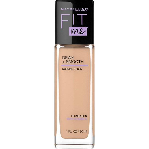 Maybelline New York Fit Me Dewy + Smooth Foundation,125 Nude Beige, 1 Fl. Oz (Pack of 1) (Packaging May Vary)