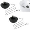 Sink Plug Rubber (Pack of 2), Universal Sink Plug with