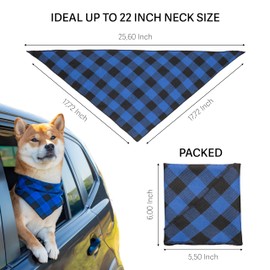 Dog Bandanas Summer 6 Pack – Soft Cotton Triangle Scarves for Small, Medium & Large Dogs – Travel, Birthday, Gift – Cute, Breathable & Easy to Tie Pet Accessories