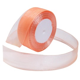 Loomesh Orange Ribbon for Gift Wrapping 1-1/2 inch Sheer Organza Ribbon for Flower Bouquet Tulle Chiffon Ribbons for Wedding Invitations Christmas Decorations Crafts 50 Yards