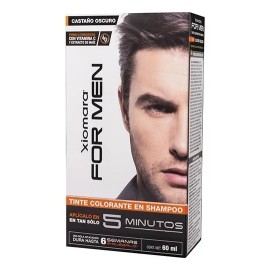Tinte Xiomara For Men Tinte colorante en shampoo tono castaño oscuro para cabello