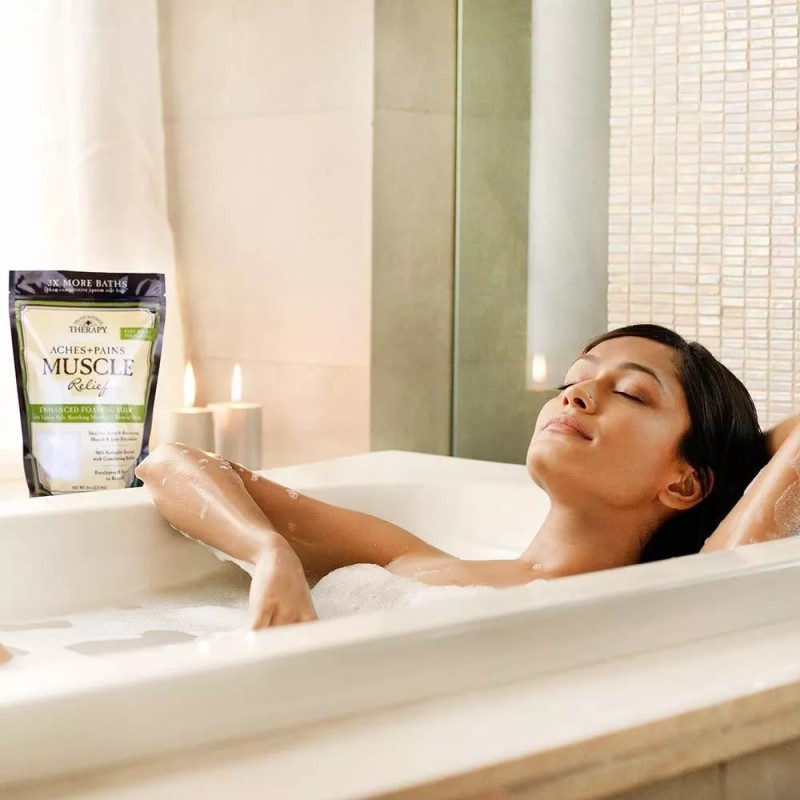 Village Naturals Terapia, Foaming Epsom Remojo, Molestias Y