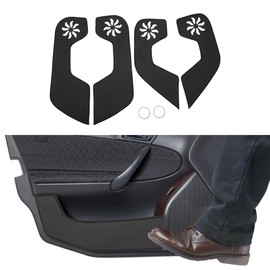 TUCKBOLD Leather Car Door Anti Kick Pad Sticker for Honda CRV 2023 Door Side Edge Guard Protector Interior Accessories Black 1 Set