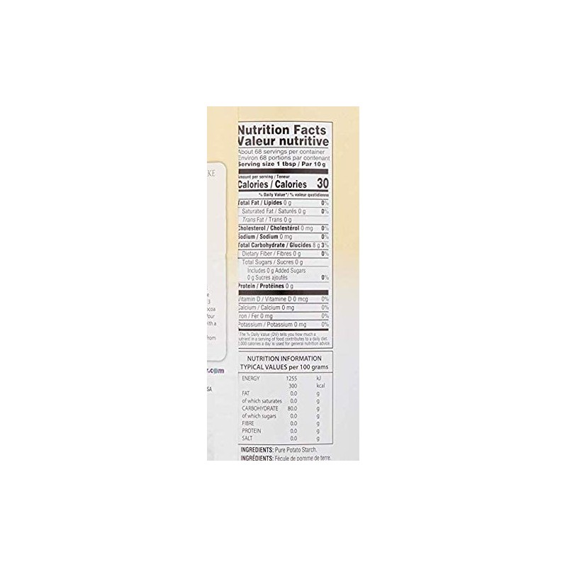 Gefen Pure Gluten Free Potato Starch, 24oz for Cooking &