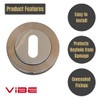 VIBE Keyhole Escutcheon on Chrome Plated/Satin Chrome Plated Keyhole Cover