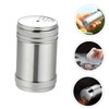 Ipetboom 2pcs Stainless Steel Salt Pots with Caps Portable Round