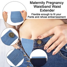 Zhibeisai 8 Pack Maternity Pants Extender Elastic Waist Extender Adjustable Waistband Extender For Pregnancy Women/ladies/men/jeans Trouser Trouser Extenders Women Pregnancy Waist Extender For Trouser