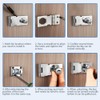 Flintronic Hasp Lockable, Safety Hasp with Screws & Lock, Drawer