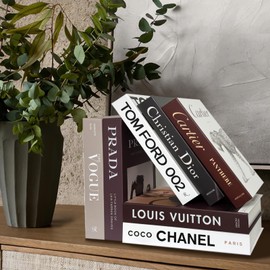 Decorative Books for Home Decor, Set of 7 Fake Books, Aesthetic Bookshelf Decor for Living Room, Office, Bedroom, Coffee Table Decoration, Modern Stacked Display