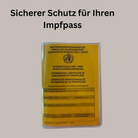 Olanmarp Vaccination Certificate Cover Transparent 10 x 13.7 cm Perfect Fit Vaccination Certificate from 2015 Protective Cover Cover Soft Film Crystal Clear Made in Germany Protective Cover for Old