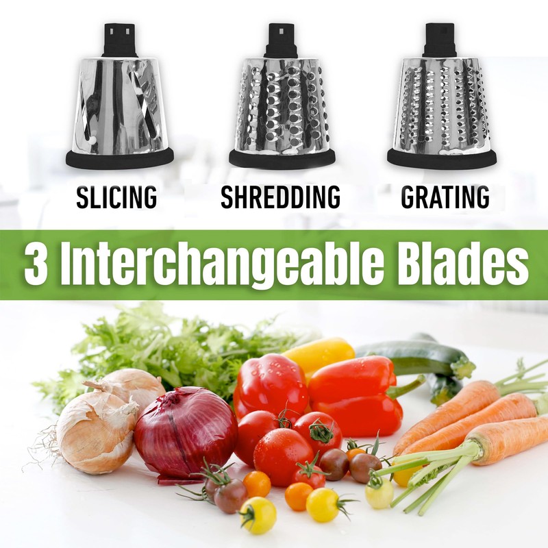 Rotary Cheese Grater with Handle, Cheese Grater Hand Crank, Fast