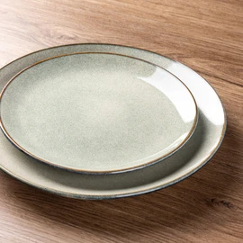 AmorArc Ceramic Dinnerware Sets for 4, 12 Pieces Handpainted Stoneware Plates and Bowls Set, Scratch Resistant Dishes Set, Dishwasher & Microwave Safe, Reactive Color