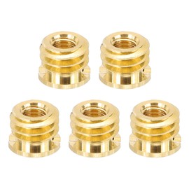 PATIKIL M5 Female to 3/8" Male Convert Screw Adapter, 5 Pcs Tripod Thread Adapter Mount for Camera Monopod Video DSLR SLR Mic Stand, Gold