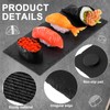 Hoolerry 6 Pcs 8 x 4 Inch Slate Charcuterie Boards