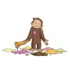 WiggleWalls 6 in Curious George Decal Ice Cream Monkey Removable Peel Self Stick Vinyl Wall