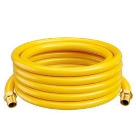 Flexible Gas Line, 33Ft 3/4" CSST Corrugated Stainless Steel Tubing, Natural Gas and Propane Pipe Conversion Kit With 2 Male Adapter Fittings