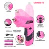 URASISTO Pink Household Tool Set with 3.6V USB Electric Screwdriver,